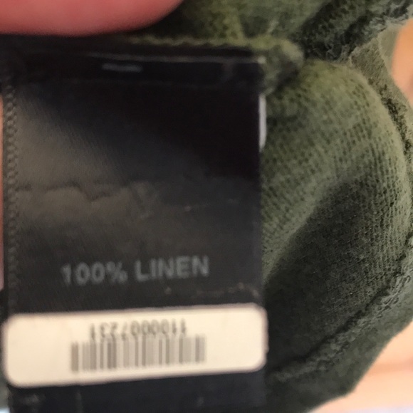 Forest Green Patterson Kincaid Linen Top - Picture 5 of 7